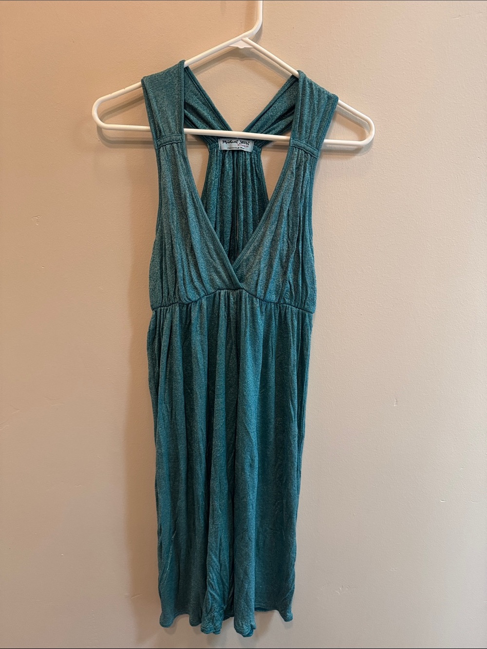 Michael Stars Teal Halter Knit Dress